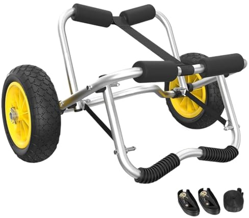 SHENJMAI Chariot pour remorque de Kayak Chariot de Transport for Kayak, canoë, Accessoires pêche, Planche à pagaie Pliable, remorque for Bateau