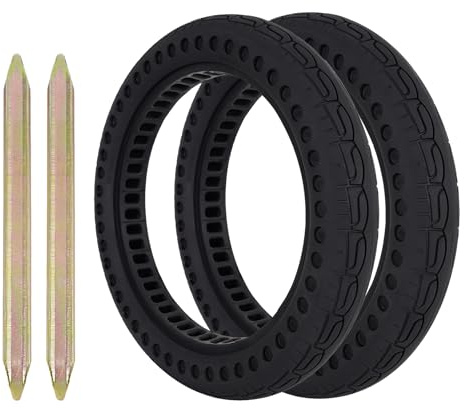 14x2.125 Solid Tire - 14 Inch 14x2.125 Electric Bike Tubeless Tire for E-Bike, E-Scooter and Electric Folding Bike - Rear/Front Wheel Replacement - Airless - Puncture-Proof - 2 Pack