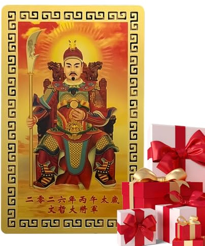 Tarjeta de protección Tai Sui 2026 - Coleccionables de Oro Chino de Cobre Portátil | Año Caballo Tarjeta de Protección China,Para Hombres Mujeres Juventud Familia Madre Padre Abuela Esposa Hija Amigos