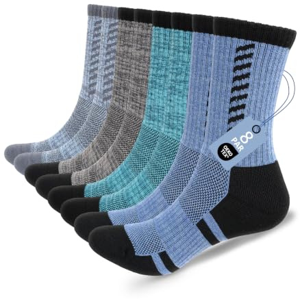 ZFSOCK Chaussettes Travail Homme Femme: 8 Paires Classiques Hautes