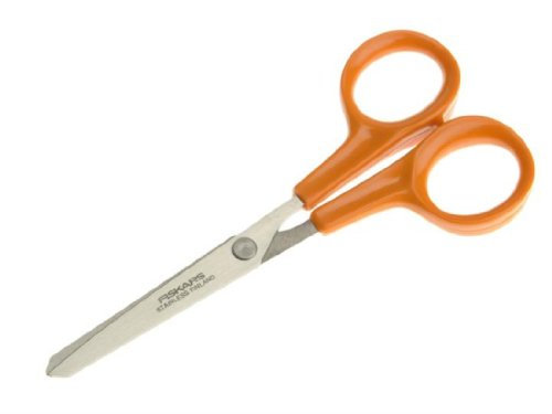 Fiskars Hobbyschere, Länge: 13 cm, Für Rechts- und Linkshänder, Rostfreie Stahl-Klinge/Kunststoff-Griffe, Orange, Classic, 1005154
