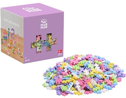 Plus-Plus 52132 - Gioco di Costruzioni Mini Pastel, 600 Pezzi