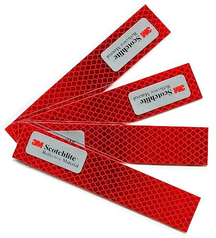 Salzmann Adesivi impermeabili catarifrangenti - Realizzati con materiale 3M Diamond Grade - Adesivi per macchine, moto, etc.