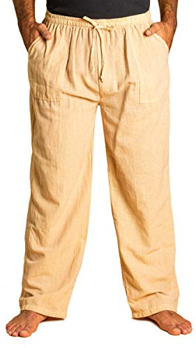 PANASIAM Relax pants cotton Lini, beige, M