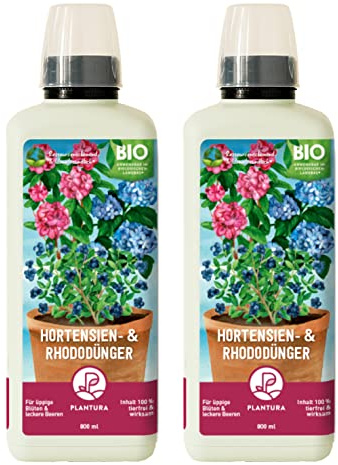 Plantura Bio-Hortensien- & Rhododendrondünger, Flüssigdünger, auch für Blaubeeren & Azaleen, 1,6 L