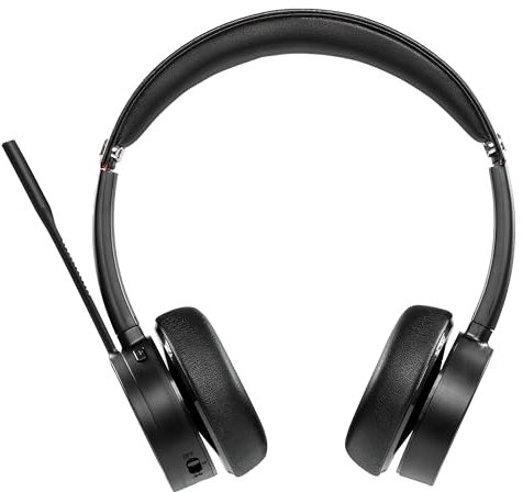 TELLUR Voice PRO Cuffie Bluetooth Professionale per Call Center, Conferenze Online, 2 Microfoni con Cancellazione del Rumore di Fondo, Autonomia 24h, USB C Port, Nero