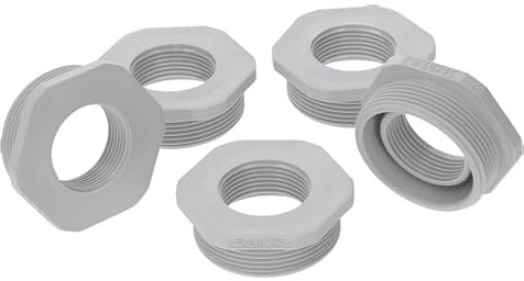 Kalitec G6403200 - Lote de 5 reductores M40/M32, plástico, color gris claro