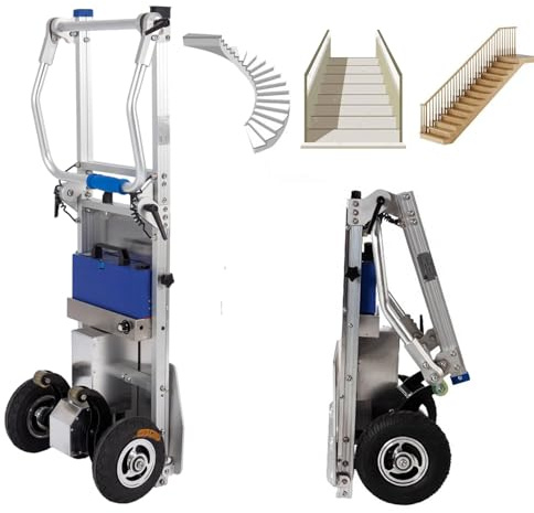 Diables électriques pour monter les escaliers, chariot pliable et robuste pour déplacer des meubles lourds, charge maximale de 440 lb, batterie amovible, 10 à 60 pas/min, moteur sans balais