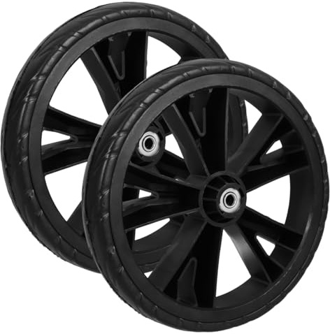 2 Piezas Ruedas Para Carrito De Compra De PláStico Negro 7.9 Pulgadas De Repuesto Para Carritos De Supermercado Sillas Y Equipos De Transporte FáCil InstalacióN Y Alta Resistencia