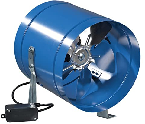 Ventilazione aspiratore industriale metallo assiale scarico Vkom 250 mm (19,8 cm) (1070 m3/h)