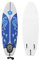 vidaXL Surfboard mit Traktionspad Surfbrett Wellenreiter Stand Up Paddle SUP Board Paddelboard Paddling Surf-Board Blau 170cm 90kg
