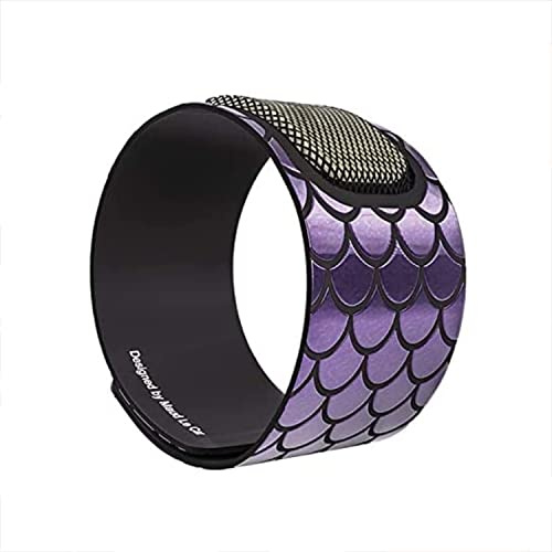 PARA'KITO Mosquito Insect & Bug Repellent Wristband - Waterproof, Outdoor Pest Repeller Bracelet w/Natural Essential Oils - Gold Edition Party Wristbands (Mermaid Purple)