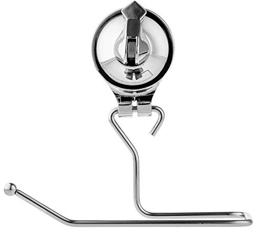 Porte-Papier hygiénique KADAX, en Acier Inoxydable, Porte-Papier hygiénique avec Ventouse, sans perçage, Porte-Papier hygiénique pour Salle de Bain, Porte-Rouleau, Brillant (sans Couvercle)