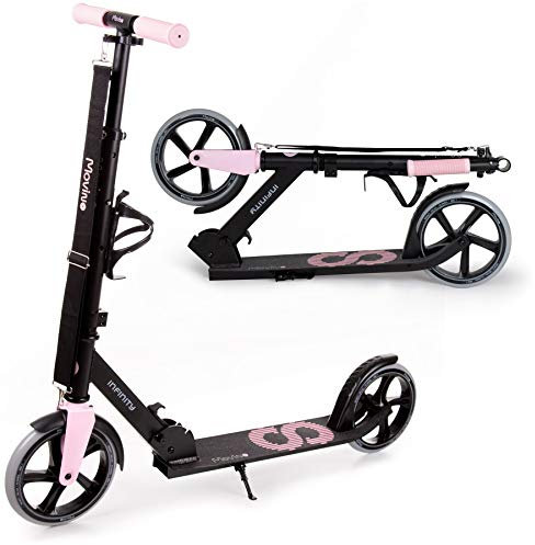 Movino Infinity Scooter | City Roller | mit klappbar und höhenverstellbar | Flaschenhalter | 200mm Räder | mit ABEC 7 Kugellagern | für Kinder & Erwachsene | Transportgurt | Gewicht 3,7 kg