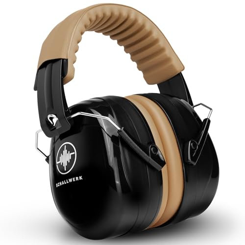 Schallwerk ® Work+ Gehörschutz Erwachsene - Arbeit Ohrenschützer - Gehörschutz Schießsport - Verstellbarer Kapselgehörschutz SNR 27 dB - Komfortabler Schutz für laute Umgebungen, Kinder, Lärmschutz