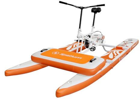 Spatium SUP, vattencykel för sjö, uppblåsbar pedalbåt, enkel vattencykel, paddelbräda, fiske, kajak, flytande, roligt med vatten och fiske + matta.