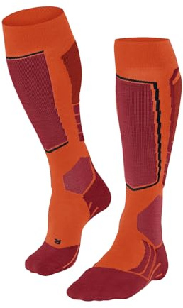 FALKE SK2 Intermediate M Kh laine chaudes épaisses 1 paire, Chaussettes de ski Homme, Orange Flash 8288, 44-45