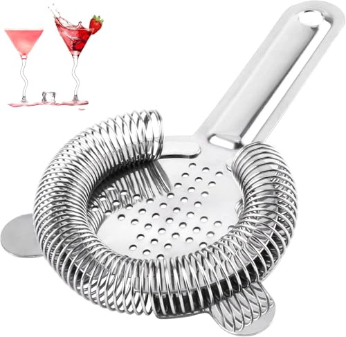 Zhenghebuy Colador de cóctel, filtros de hielo para bebidas, filtro de cóctel, coladores de manillar, práctico y multifuncional, colador de malla fina para bar, cocina, hogar