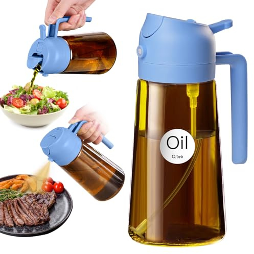 YARRAMATE 470 ml mörkbrunt ljusblockerande oljesprutflask för matlagning