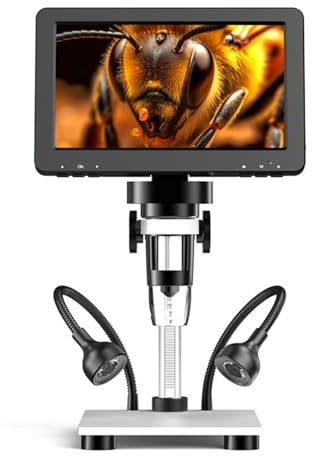1200X Magnification Digital Microscope Featuring 7Inch Display and Remotes Control for Enhanceds Observation LCD Microscope