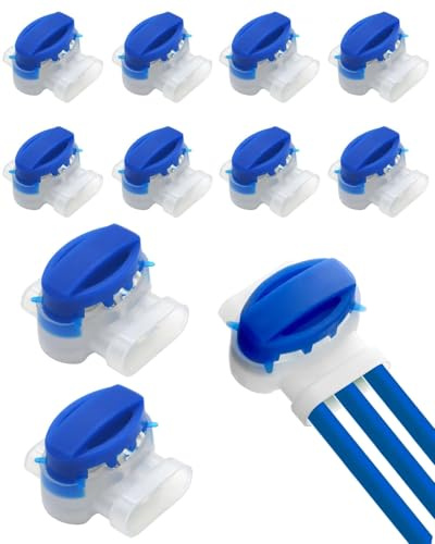 HUVZOR 10 Pezzi Connettori Elettrici Impermeabili Morsetti per Cavi/Cavo Cavo Connettore con Gel, Connettori per Filo Perimetrale dei Robot Tagliaerba per Cavi Elettrici Giardino Outdoor