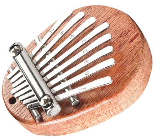 MAGICLULU 8-tasten Daumenklavier mit Warmem Klang Kleiner Kalimba für Anfänger Tragbares Fingerklavier Schönes und Handliches Musikinstrument
