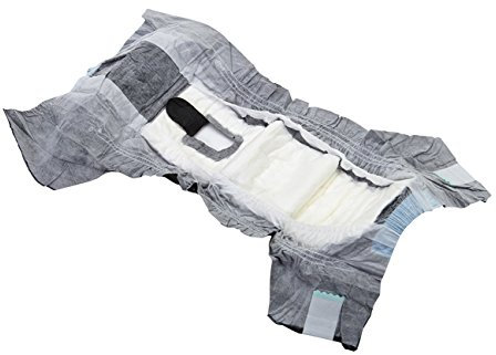 VADIGRAN 12 Stück Hundewindel, Größe 3 (Taille 42 cm), schwarz, Uni, Hundebesitzer