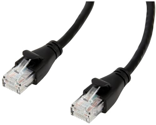 Amazon Basics Cable de Red Ethernet con Conectores RJ45 (Cat. 6, 1000 Mbit/s, 3 m), Negro