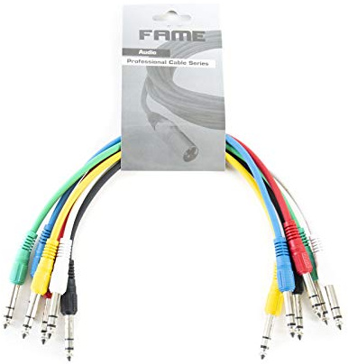 MUSIC STORE 30 cm Patchkabel stereo 6-er Pack