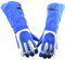 Antimordida Guantes para mascotas Cuero Suave Espesar Guantes resistentes a los arañazos Guantes de protección a prueba de mordeduras (M)