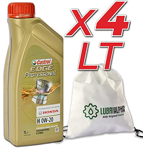 Olio motore 0w20 benzina diesel lubrificante Castrol Edge Professional H 0w20 con Portachiavi Cavatappi conf. 4x1lt