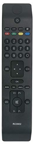 Universal RC3902 TV Remote Control fit for Celcus LCD32S913HDTV/Polaroid P32LED13 TV/JMB JT0132001B/01 TV/Sharp LC22D12E LC22LE22E LC32D12E LC40F22E /HITACHI L42VK04U and more