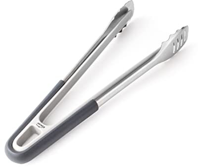 Lacor - 63049 - Pinces Duplo, Pinces de service, Cuisine, Acier inoxydable 18/10, Nylon, 30cm, Poignée résistante à la chaleur, Lave-vaisselle