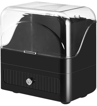 RMAN Make up Organizer Kosmetik Aufbewahrungsbox mit Schubladen Staubdicht Schmink Aufbewahrungskasten für Schlafzimmer und Badzimmer Schwarz