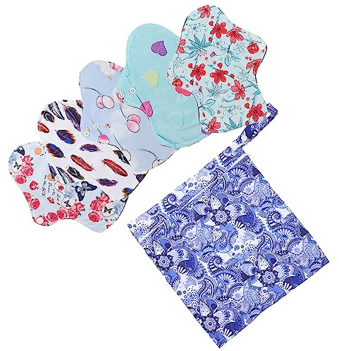 FOMIYES Compresas Menstruales De Compresas Sanitarias Absorbentes Para Mujer Femeninas Portátiles Higiénicas Lavables Para Uso Diario