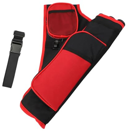 KURUGEILI 3-Tubes Hip Quiver Waist Hanged Archery Arrow Carry Bag with Pockets Adjustable Belt for Hunting, Target Practice, and Outdoor Shooting, Fits Both Youth and Adults