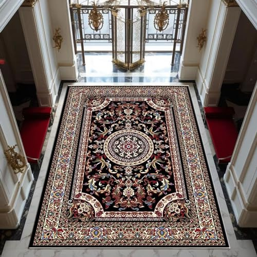 estera de la silla para pisos de alfombra， Alfombra de cocina for comedor, alfombra de dormitorio, alfombra de tacto suave, alfombras lavables de diseño Vintage de retales coloridos for decoración del