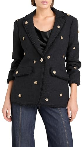 Cinq à Sept Women's Gold Coin Khloe Blazer, Black, 12
