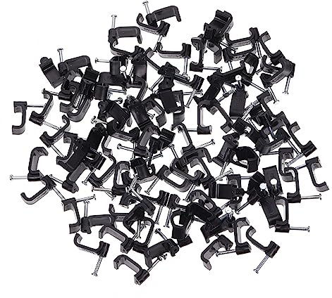 Operitacx 100pezzi Mezzi Morsetti Di Supporto Per Clip Di Fissaggio Per Clip Per Fasci Di Utensili Per Fissaggio Adatti Pareti Mattoni Per Fili