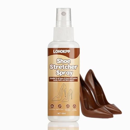 LOHOKPP Spray Dilatador Zapatos, Suavizante de Zapatos de Cuero | 100ml Estirador de Zapatos, Aumenta la Elasticidad en Zapatos de Cuero, Para Eliminar Rápidamente los Puntos de Presión