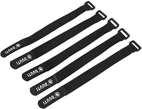Klett Befestigung Rahmen Fahrrad, 5er Set Fahrrad Befestigungs Bügel Nylon mit Klettverschluss Band Fahrrad für Befestigung von Fahrradpumpe Taschenlampe(Schwarz)