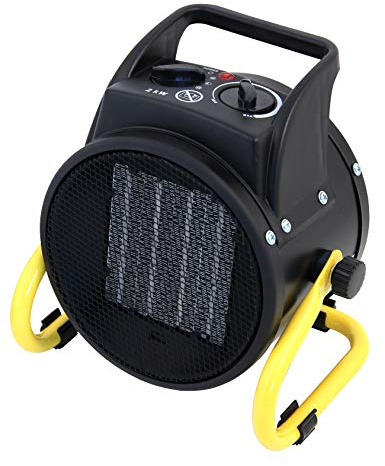 Stak STH2000W Generador de aire caliente de 2 kW. Tecnología cerámica para un calor más rápido. 2 velocidades, con termostato de seguridad y función ventilador. Cable de 140 cm.