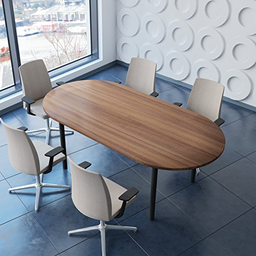 Weber Büro Profi Besprechungstisch oval 200 x 100 cm Optima 4-6 Pers. Konferenztisch Meetingtisch