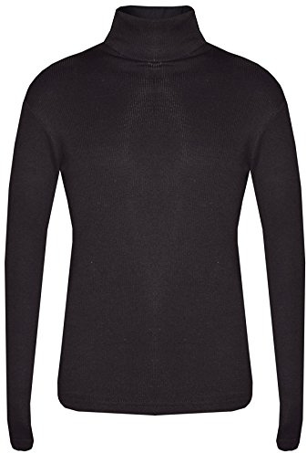 A2Z 4 Kids Girls Polo Neck T Shirt Top Thick Cotton - Polo Neck 002 Black 9-10
