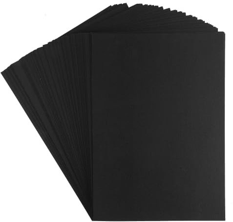 Ideen mit Herz Premium Tonkarton | Fotokarton | Din A4 (schwarz | 300 g/qm | 50 Stück)