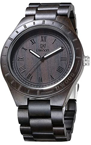 rorios Mode Herren Holzuhr Holz-Armbanduhren Herren Analog Quarz Uhr Leicht Holzuhren Männer Männer Holzuhren