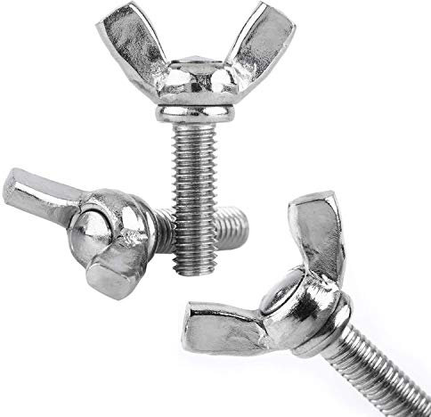 BITEFU 25 Stück Flügelschrauben M6 x 25 Edelstahl Schön und Praktisch Flügelmutter mit Vollgewinde für Displays Haushaltsgeräte Kommunikation