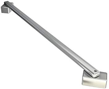 Barra Stabilizzatrice Cromo Lucido da 45 cm Installabile Angolarmente con Due Teste Girevoli per Box Doccia Walk in Parete Fissa Vetro da 6-8 mm