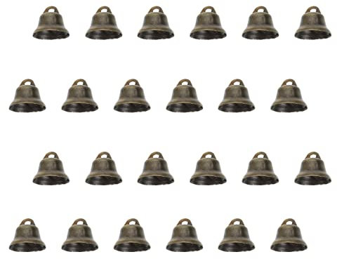 NUOBESTY 100 StüCk Jahrgang Messingglocken Kleine Dekorative GlockenanhäNger Zum Basteln FüR Weihnachten Hochzeiten Schmuck Windspiele Hunde Einbruchtraining