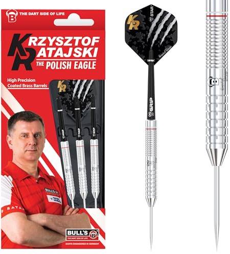 BULL'S Krzysztof Ratajski Steel Dart, Brass Silver